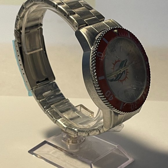 Miami Dolphins NFL Stainless-Steel Men's KEY Watch by SPARO NEW - Picture 7 of 8